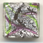 Jackson Pollock 30mm Squares, Silver